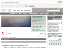 Tablet Screenshot of dof.gob.mx